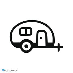 Camping Trailer Interface Icon