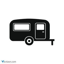 Camping Trailer Line Icon