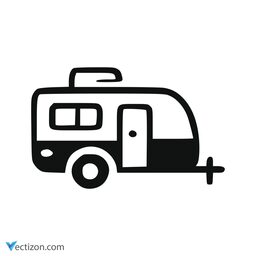 Camping Trailer Minimal Icon