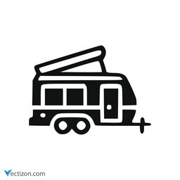 Camping Trailer Outline Icon