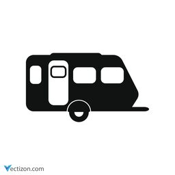 Camping Trailer Simple Icon