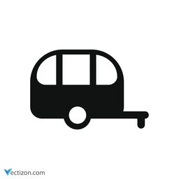 Camping Trailer Solid Icon