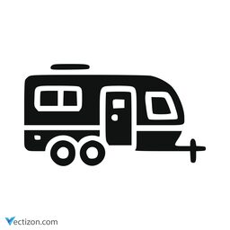 Camping Trailer Vector Icon