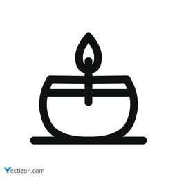 Candle Glyph Icon