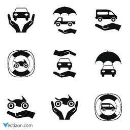 Car Protection Set Icon