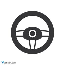 Car Steering Wheel Glyph Icon