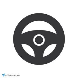 Car Steering Wheel Outline Icon