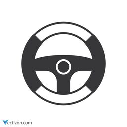 Car Steering Wheel Pictogram icon