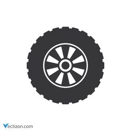 Car Wheel Glyph Icon