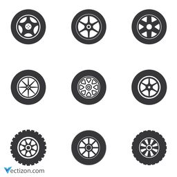 Car Wheel Set Icon