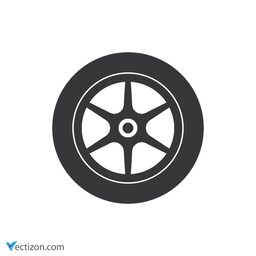 Car Wheel Vector Icon