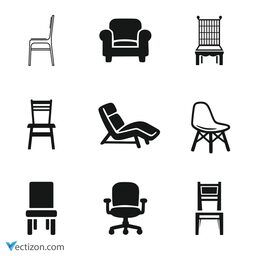 Chair Set Vector Icon