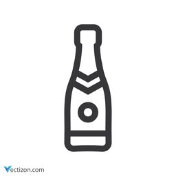 Champagne Line Icon