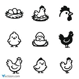 Chicken Set Icon