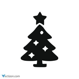 Christmas Tree Glyph Icon