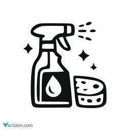Cleaning Spray Bottle Line Icon