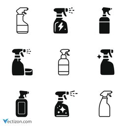 Cleaning Spray Bottle Pack Icon