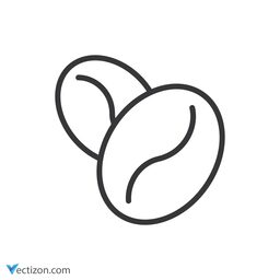 Coffee Bean Glyph Icon