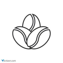 Coffee Bean Line Icon