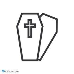 Coffin Glyph Icon