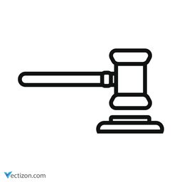 Court Gavel Outline Icon