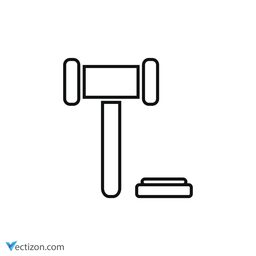 Court Gavel Vector Icon