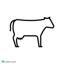 Cow Animal Line Icon