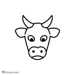Cow Line Icon
