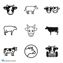 Cow Set Icon