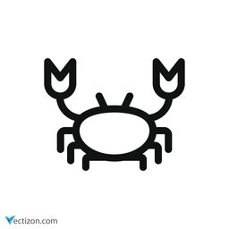 Crab Glyph Icon