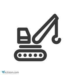 Crane Line Icon