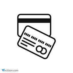 Credit Card Outline Symbol icon