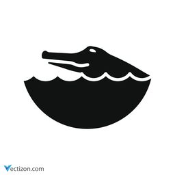 Crocodile Glyph Icon