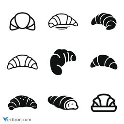Croissant Set Icon