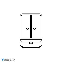 Cupboard Wardrobe Flat Icon