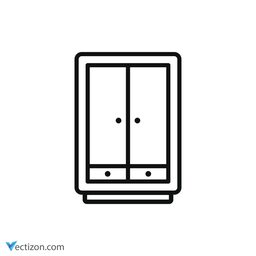 Cupboard Wardrobe Glyph Icon