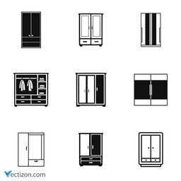Cupboard Wardrobe Set Icon