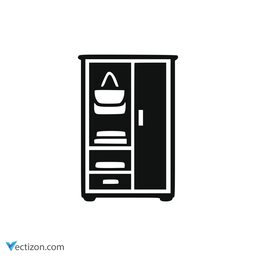 Cupboard Wardrobe Simple Icon