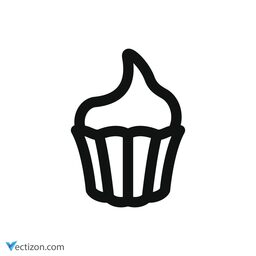Cupcake Line Icon