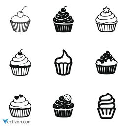 Cupcake Set Icon