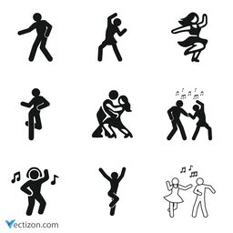 Dance Set Vector Icon