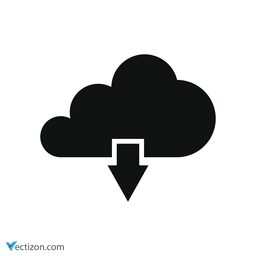 Digital Cloud Glyph Icon