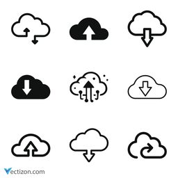 Digital Cloud Pack Icon