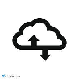 Digital Cloud Vector Symbol icon