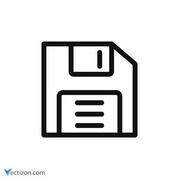 Diskette Line Icon