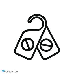 Do Not Disturb Line Icon