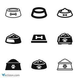 Dog Bowl Set Icon