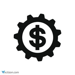 Dollar Gears SVG Icon