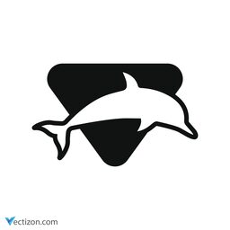 Dolphin Line Graphic icon