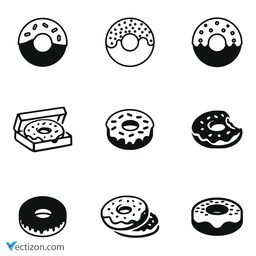 Doughnut Set Icon